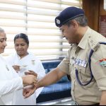 ब्रह्मकुमारी संस्था से आयी बहनों ने एसएसपी को राखी बाधं की दीर्द्यायु की कामना* 